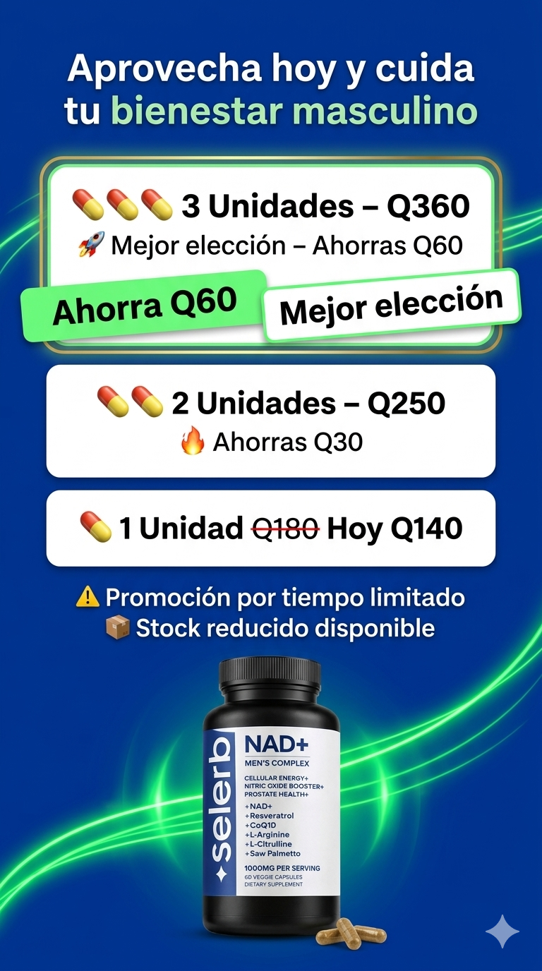 NAD+ Men Complex: Máxima Potencia Sexual, Próstata y Energía