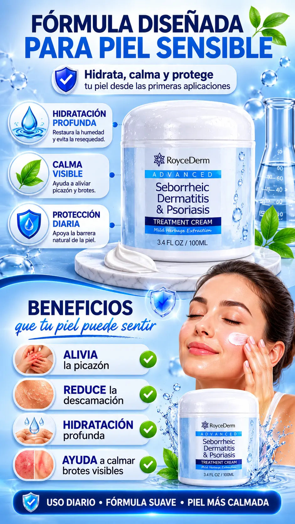 Crema para Dermatitis Seborreica y Psoriasis — Alivio desde la primera aplicación