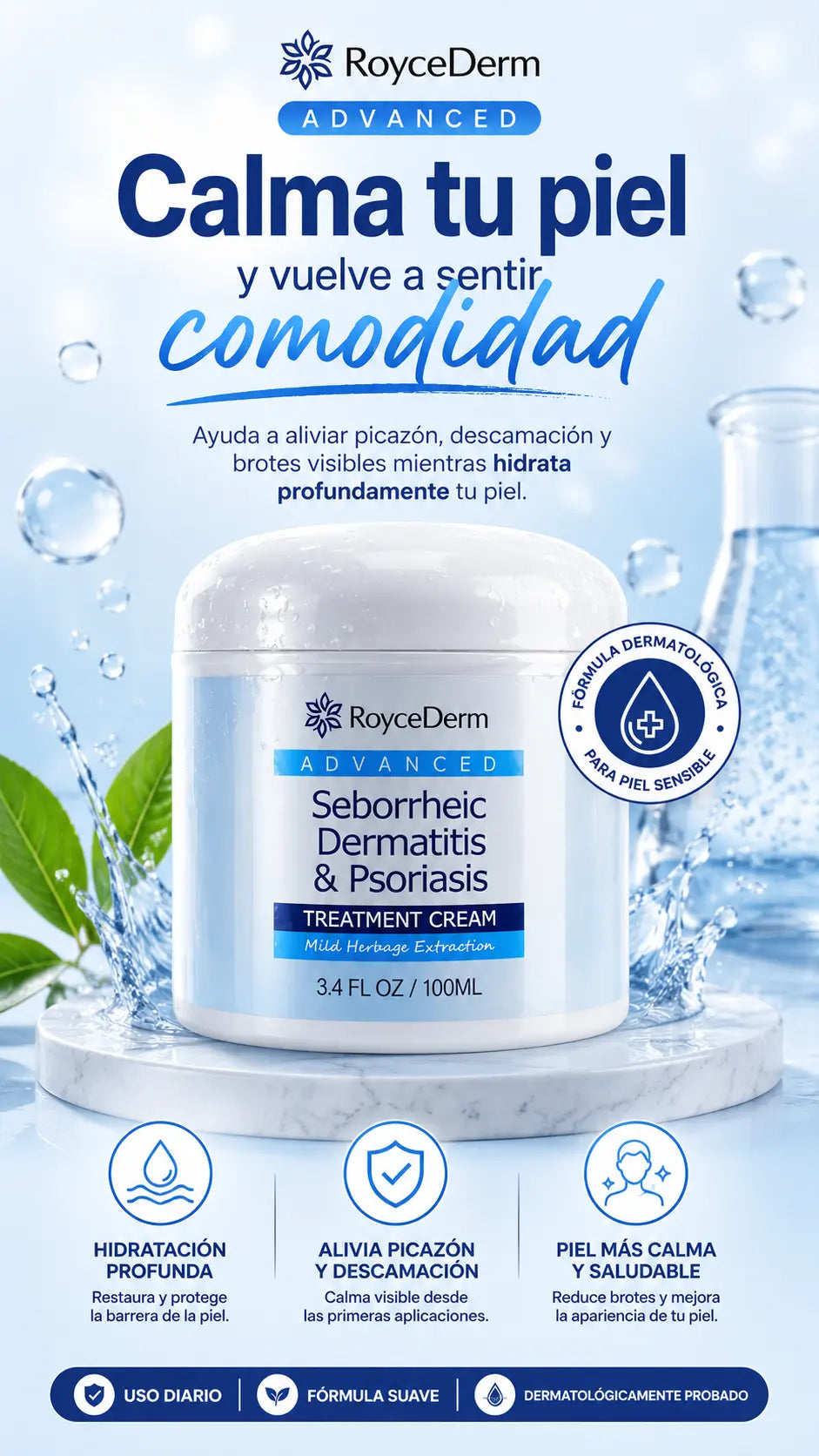 Crema para Dermatitis Seborreica y Psoriasis — Alivio desde la primera aplicación