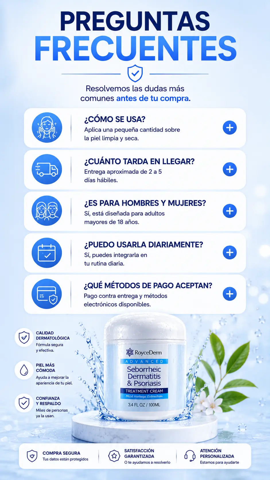 Crema para Dermatitis Seborreica y Psoriasis — Alivio desde la primera aplicación